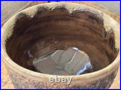 Chris Carter Studio Pottery Stoneware Pedestal Bowl with Textured Glaze Chris Carter Studio Pottery Stoneware Pedestal Bowl with Textured Glaze
