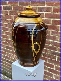 Clive Bowen Outstanding Monumental Studio Pottery Slipware Exhibition Jar Pot