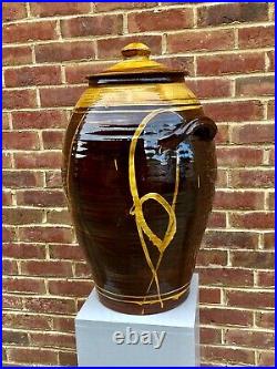 Clive Bowen Outstanding Monumental Studio Pottery Slipware Exhibition Jar Pot