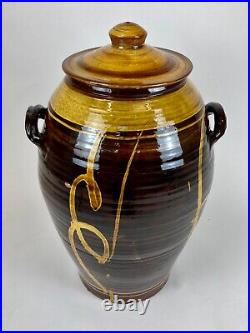 Clive Bowen Outstanding Monumental Studio Pottery Slipware Exhibition Jar Pot