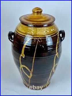 Clive Bowen Outstanding Monumental Studio Pottery Slipware Exhibition Jar Pot