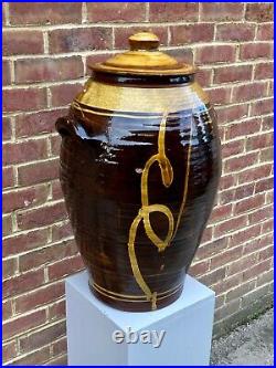 Clive Bowen Outstanding Monumental Studio Pottery Slipware Exhibition Jar Pot