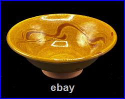 Clive Bowen Studio Pottery Slipware Footed Dish Bowl Clive Bowen Studio Pottery Slipware Footed Dish Bowl