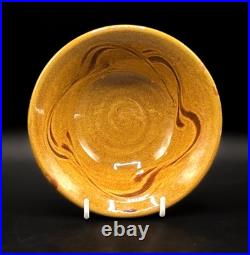 Clive Bowen Studio Pottery Slipware Footed Dish Bowl Clive Bowen Studio Pottery Slipware Footed Dish Bowl