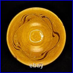 Clive Bowen Studio Pottery Slipware Footed Dish Bowl Clive Bowen Studio Pottery Slipware Footed Dish Bowl
