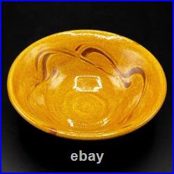 Clive Bowen Studio Pottery Slipware Footed Dish Bowl Clive Bowen Studio Pottery Slipware Footed Dish Bowl