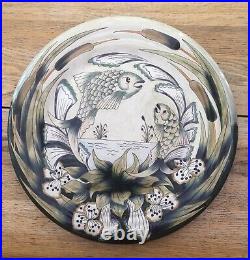 Cobridge / Moorcroft studio pottery rare koi carp fish charger limited