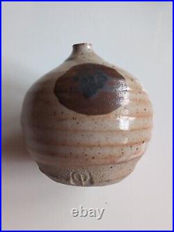 Colin Pearson studio pottery bud vase CP Mark