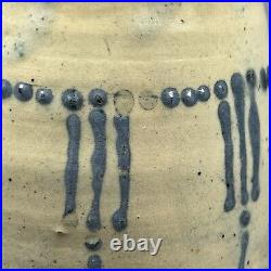 Collectible Denise Wren (Oxshott Pottery) 16cm Cream & Blue Glazed Vase c1920 Collectible Denise Wren (Oxshott Pottery) 16cm Cream & Blue Glazed Vase c1920