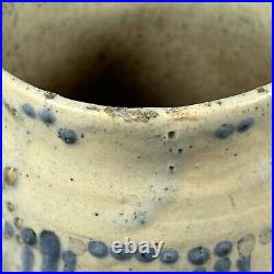Collectible Denise Wren (Oxshott Pottery) 16cm Cream & Blue Glazed Vase c1920 Collectible Denise Wren (Oxshott Pottery) 16cm Cream & Blue Glazed Vase c1920