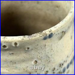 Collectible Denise Wren (Oxshott Pottery) 16cm Cream & Blue Glazed Vase c1920 Collectible Denise Wren (Oxshott Pottery) 16cm Cream & Blue Glazed Vase c1920