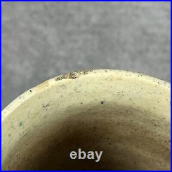 Collectible Denise Wren (Oxshott Pottery) 16cm Cream & Blue Glazed Vase c1920 Collectible Denise Wren (Oxshott Pottery) 16cm Cream & Blue Glazed Vase c1920