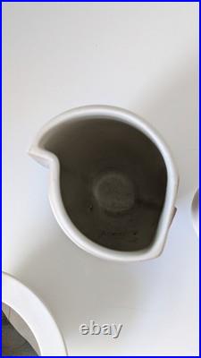 Collection 4 vintage studio pottery Elaine Dick'Space Scape' ceramics Scotland