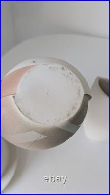 Collection 4 vintage studio pottery Elaine Dick'Space Scape' ceramics Scotland