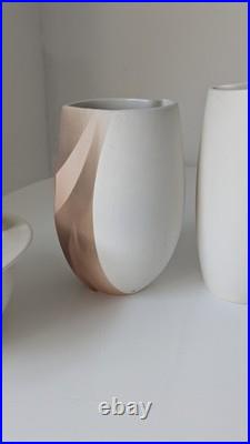 Collection 4 vintage studio pottery Elaine Dick'Space Scape' ceramics Scotland