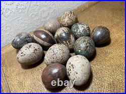 Collection of studio pottery eggs