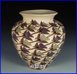 Common Ground Pottery, Jumbo Fan Flowers vase, Eric Olson art pottery