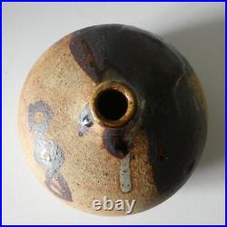 Connie Walther Denmark Vintage Studio Art Pottery Round Stem Bud Vase Signed 60s Connie Walther Denmark Vintage Studio Art Pottery Round Stem Bud Vase Signed 60s