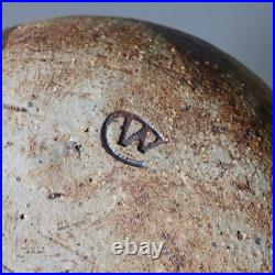 Connie Walther Denmark Vintage Studio Art Pottery Round Stem Bud Vase Signed 60s Connie Walther Denmark Vintage Studio Art Pottery Round Stem Bud Vase Signed 60s