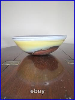 Contemporary British Studio Glass Multicoloured Landscape Design Dish