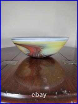 Contemporary British Studio Glass Multicoloured Landscape Design Dish