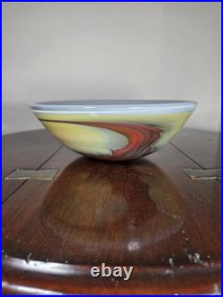 Contemporary British Studio Glass Multicoloured Landscape Design Dish
