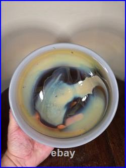 Contemporary British Studio Glass Multicoloured Landscape Design Dish