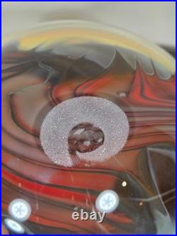 Contemporary British Studio Glass Multicoloured Landscape Design Dish