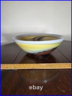 Contemporary British Studio Glass Multicoloured Landscape Design Dish