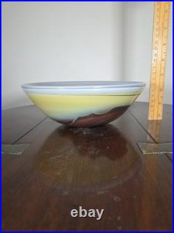Contemporary British Studio Glass Multicoloured Landscape Design Dish