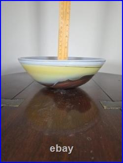 Contemporary British Studio Glass Multicoloured Landscape Design Dish