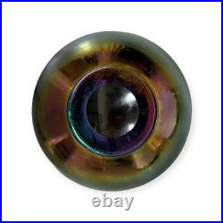 Contemporary Studio Art Glass Iridescent Vase Modern Loetz / Tiffany Style