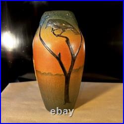 Copenhagen, PETER IPSEN Studio Vase, 1920's Fox And Crow. Raeven Og Kragen