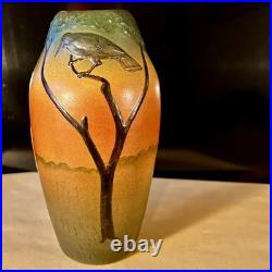 Copenhagen, PETER IPSEN Studio Vase, 1920's Fox And Crow. Raeven Og Kragen