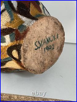 Cubist style Art Pottery vase 20th Century Fine art S Vanoli Italian