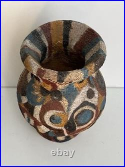 Cubist style Art Pottery vase 20th Century Fine art S Vanoli Italian