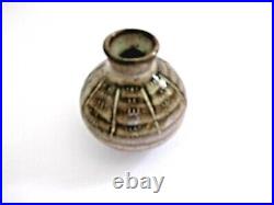 DAVID LEACH A studio pottery vase British. Impressed personal seal. Miniature