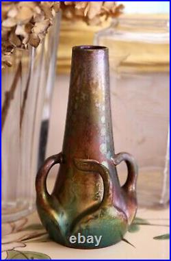 DELPHIN MASSIER / LUCIEN LÉVY-DHURMER lustre vase c. 1890 Vallauris Golfe Juan