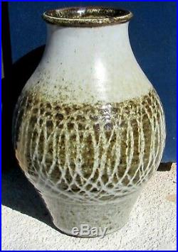 DON REITZ Art Pottery Early 1960's Signed Vase