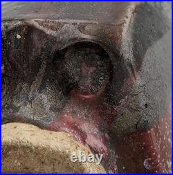 Dame Vera Doreen Blumhardt Large Stoneware Studio Pottery Slab Vase New Zealand