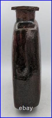 Dame Vera Doreen Blumhardt Large Stoneware Studio Pottery Slab Vase New Zealand