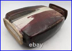 Dame Vera Doreen Blumhardt Large Stoneware Studio Pottery Slab Vase New Zealand