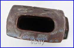 Dame Vera Doreen Blumhardt Large Stoneware Studio Pottery Slab Vase New Zealand