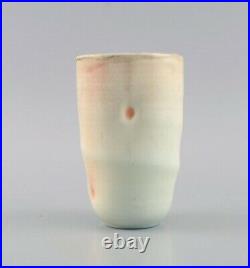 Danish studio ceramicist. Unique vase in glazed stoneware. Late 20th C