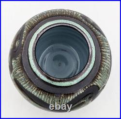 David Eeles Studio Pottery Stoneware Drip Glaze Vase 20th Century