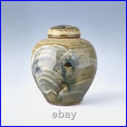 David Frith Brookhouse Studio Pottery Stoneware Ginger Jar / Vase 13.5cm tall