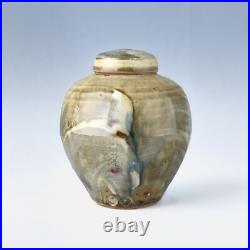 David Frith Brookhouse Studio Pottery Stoneware Ginger Jar / Vase 13.5cm tall