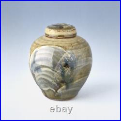 David Frith Brookhouse Studio Pottery Stoneware Ginger Jar / Vase 13.5cm tall