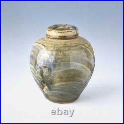 David Frith Brookhouse Studio Pottery Stoneware Ginger Jar / Vase 13.5cm tall