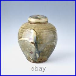 David Frith Brookhouse Studio Pottery Stoneware Ginger Jar / Vase 13.5cm tall
